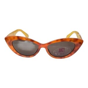 Juicy Couture Orange Cat Eye Sunglasses Retro Y2K Tortoise Frame 100% UV Protect